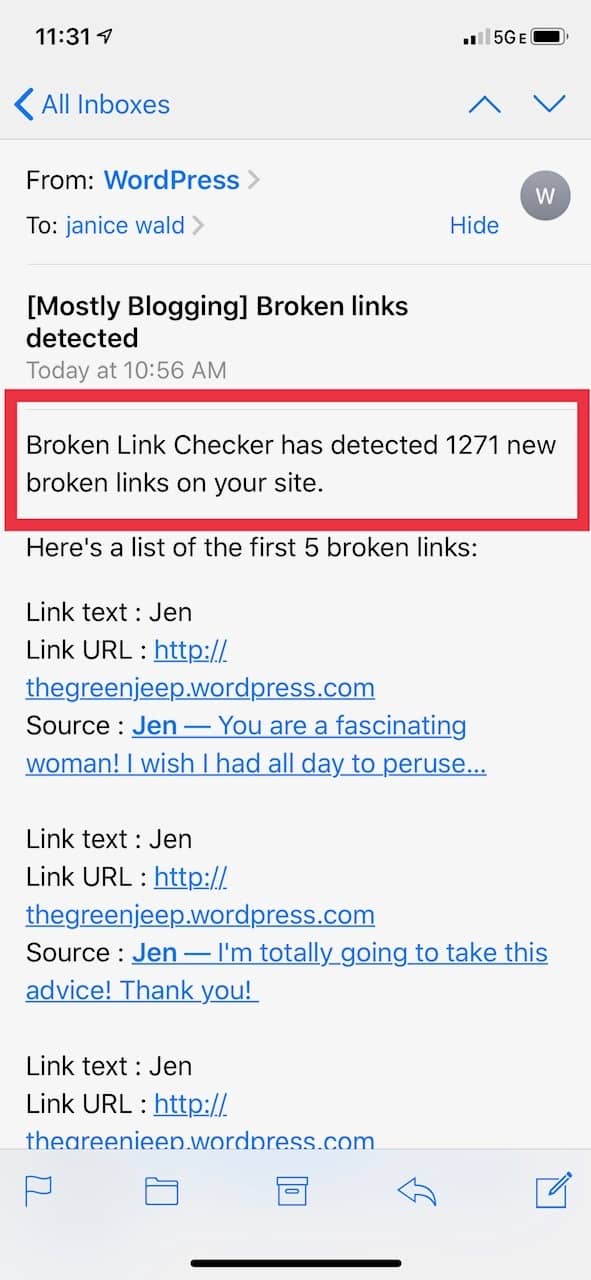 Broken link checker internal link checker