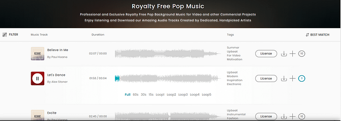 Royalty-free music: TakeTones