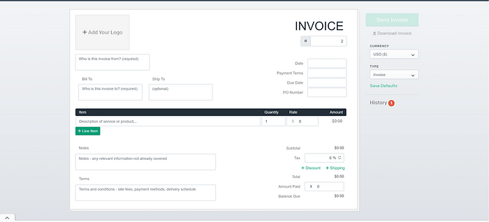 Invoiced software 