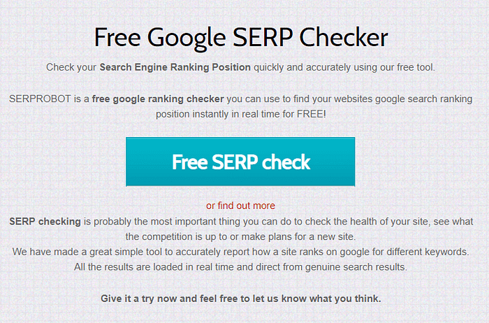 How to use SERPRobot to check your Google rankings