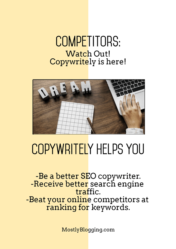 Copywritely helps you rank on Google..