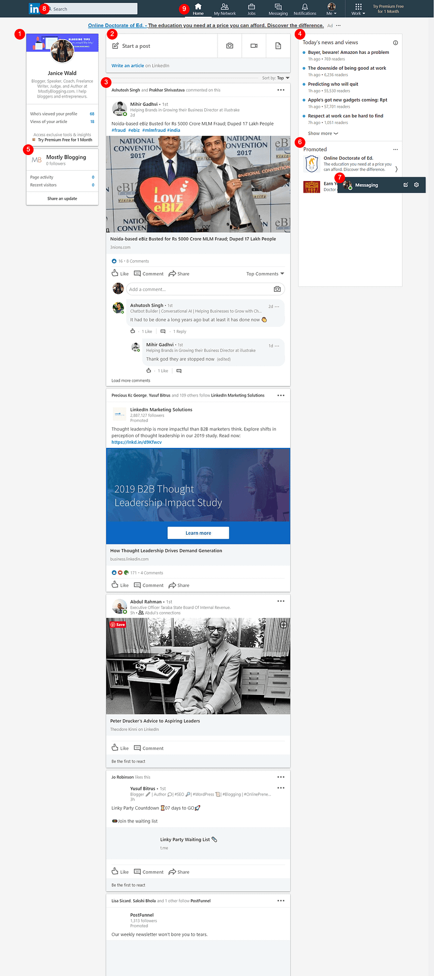 LinkedIn Homepage