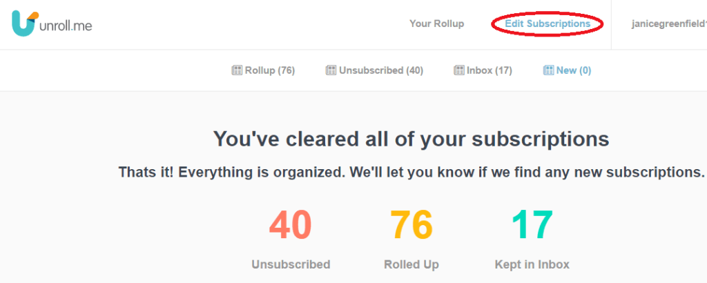 Unroll.me helps reduce Email inbox clutter #bloggers