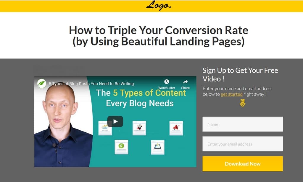 video landing page video landing page