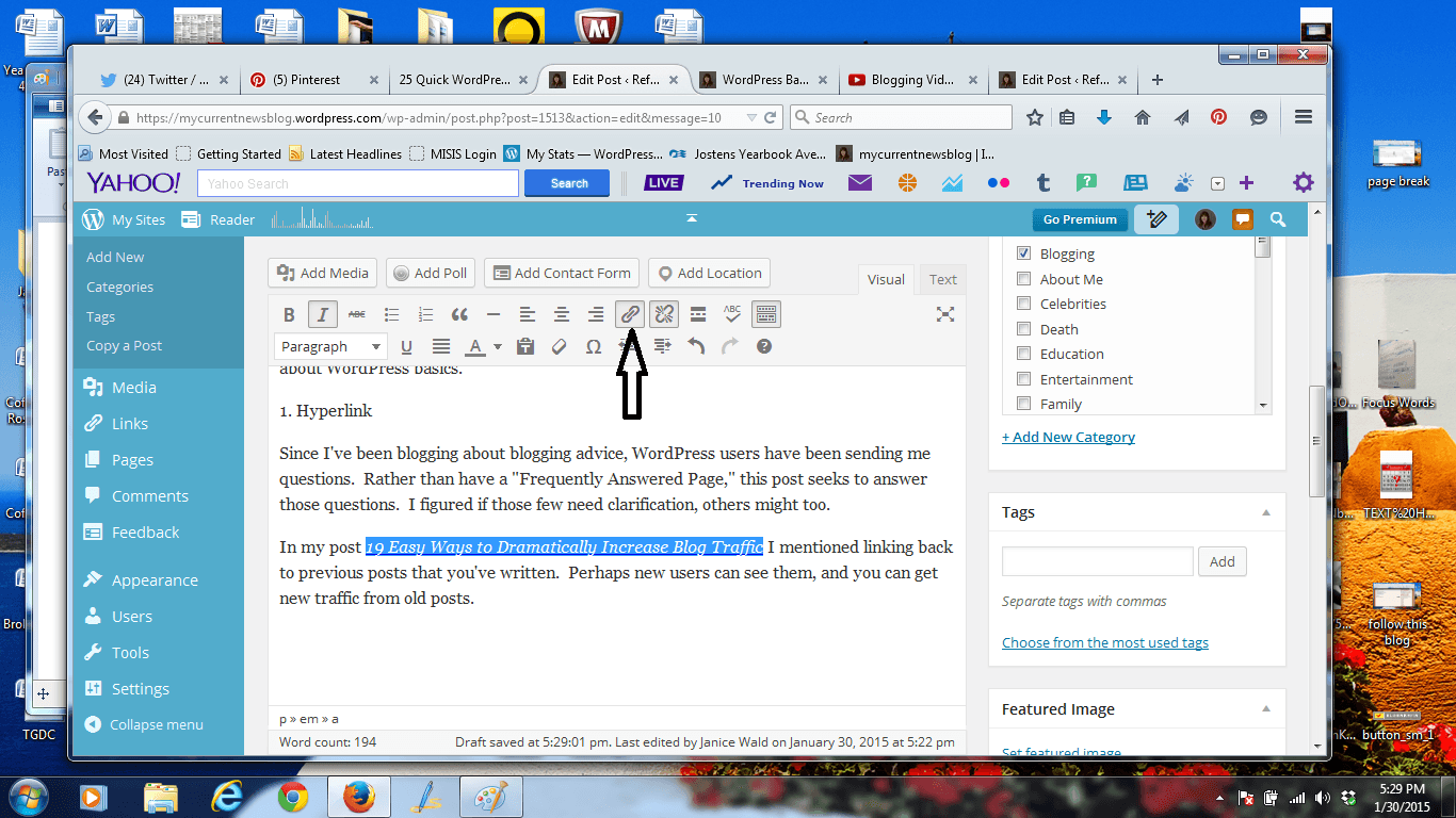 WordPress Basics The Complete Guide to Hyperlinks Mostly Blogging
