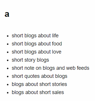 Short blogs: Lengthen with Answer the Public.