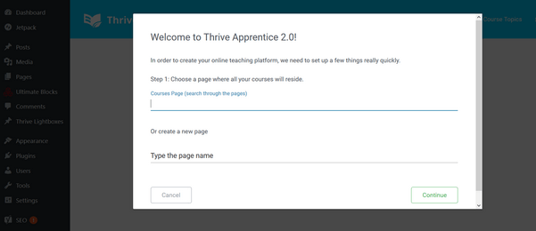welcome to Thrive apprentice: create-online-course-wordpress