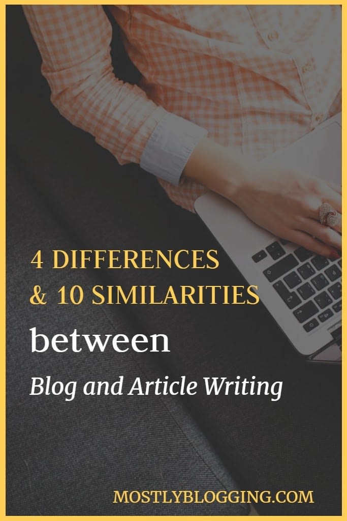 difference between blog and article writing
