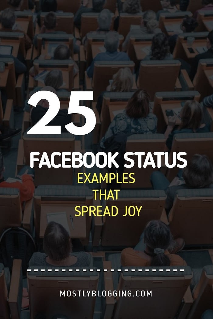 FB Status examples that spread joy