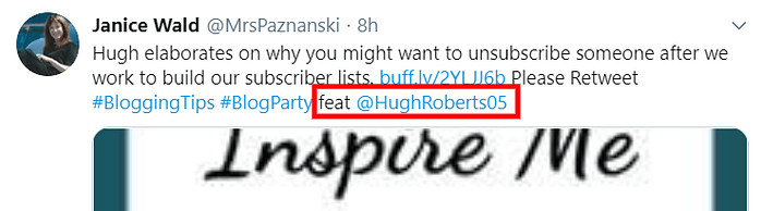 Tagging on social media Twitter