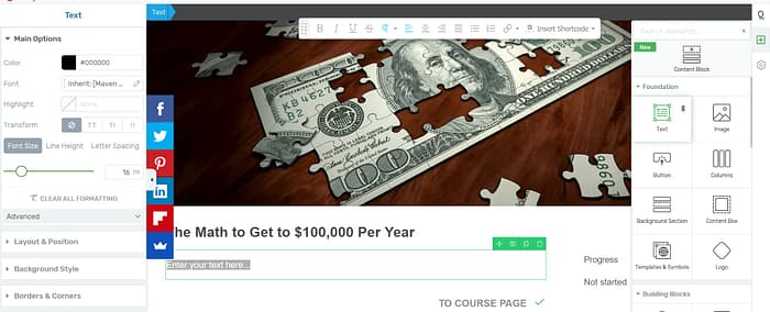 Edit lesson: Online Course WordPress