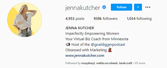 Instagram bio to get followers