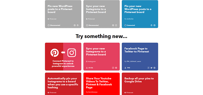 Is Pinterest social media IFTTT