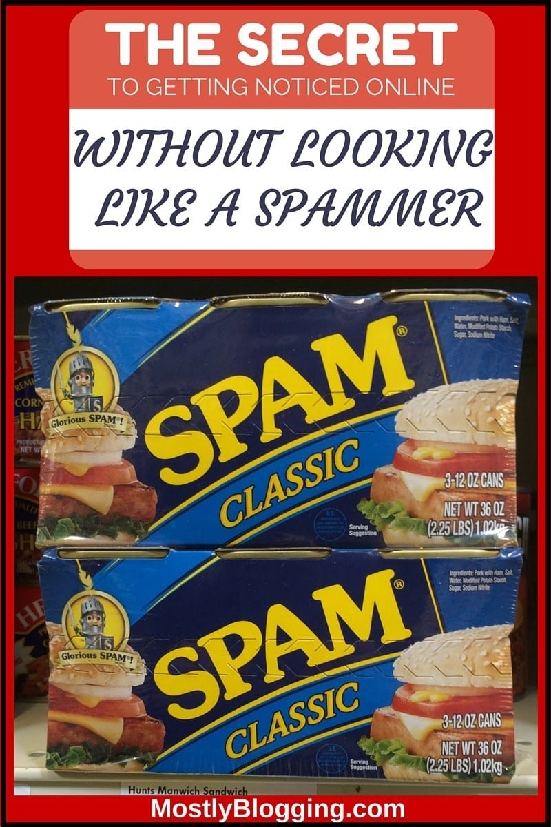 Bloggers don't have to look like spammers