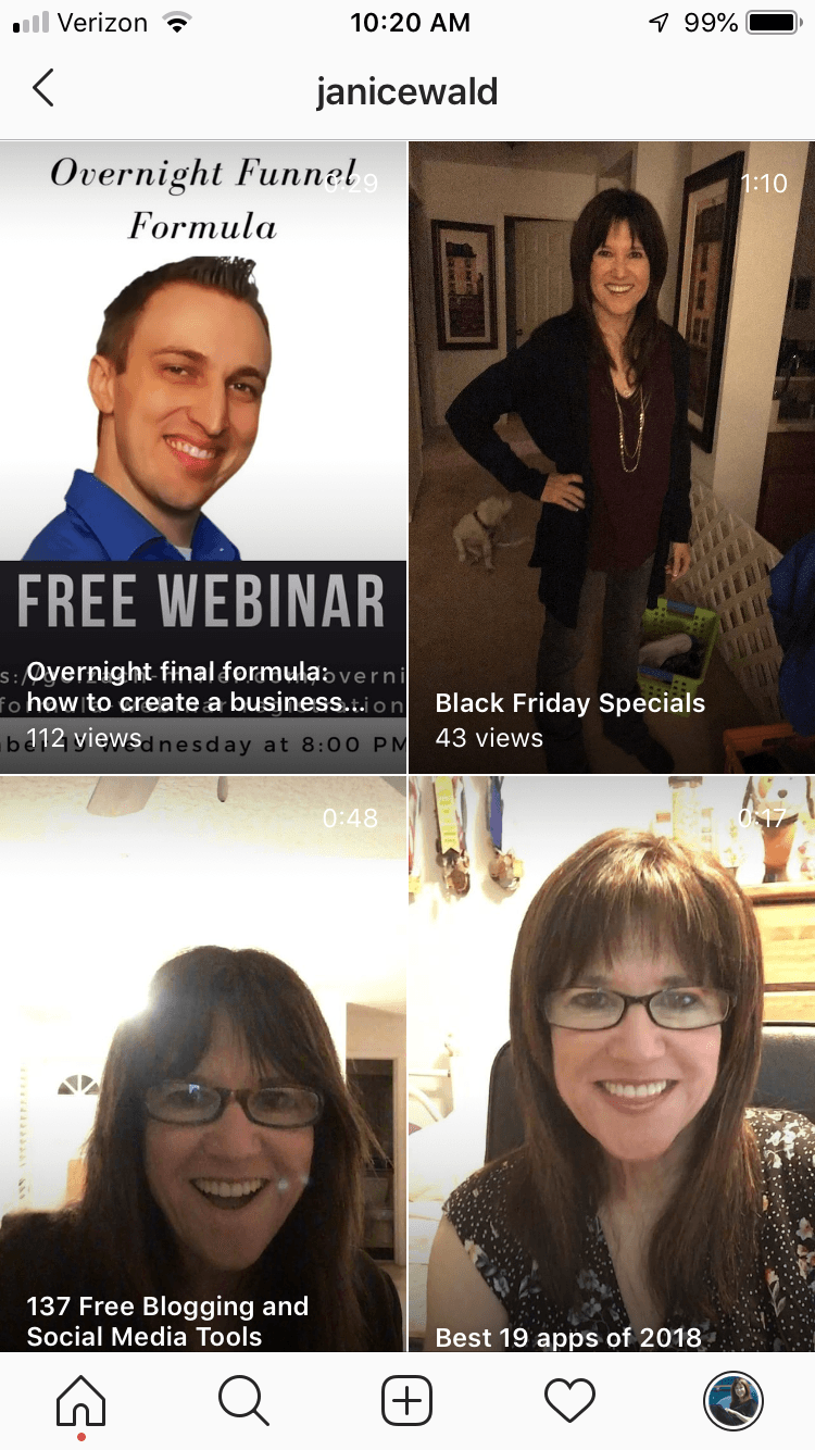 Use IGTV as one of your free chat lines to offer verbal communication with your audience and potential clients.